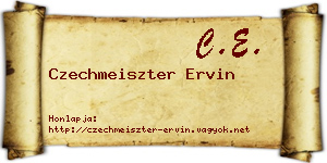 Czechmeiszter Ervin névjegykártya