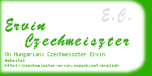 ervin czechmeiszter business card
